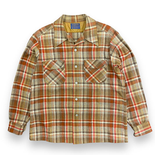 Vintage 1960s/1970s Pendleton Wool Plaid Board Shirt - Size Large