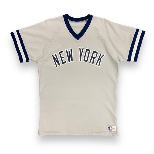 1980s Sand-Knit New York Yankees Baseball Jersey - Size Large