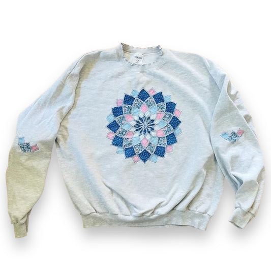 Vintage Handmade Cut Out "Quilted" Crewneck - Size XL