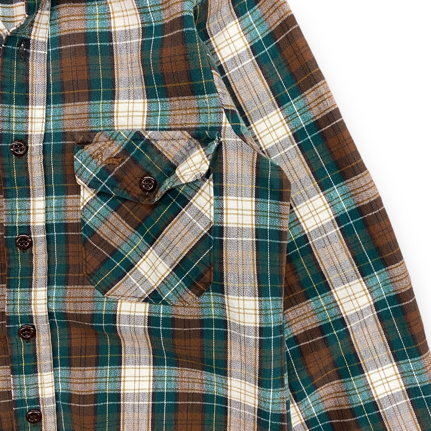 1980s Duxbak Flannel Plaid Button Up Shirt - Size Small