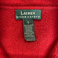 Y2K Lauren Ralph Lauren Red Embroidered Fleece Quarter Zip - Size Small