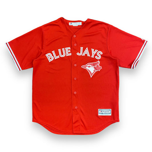 Majestic Cool Base "Toronto Blue Jays" Red Baseball Jersey - Size Large