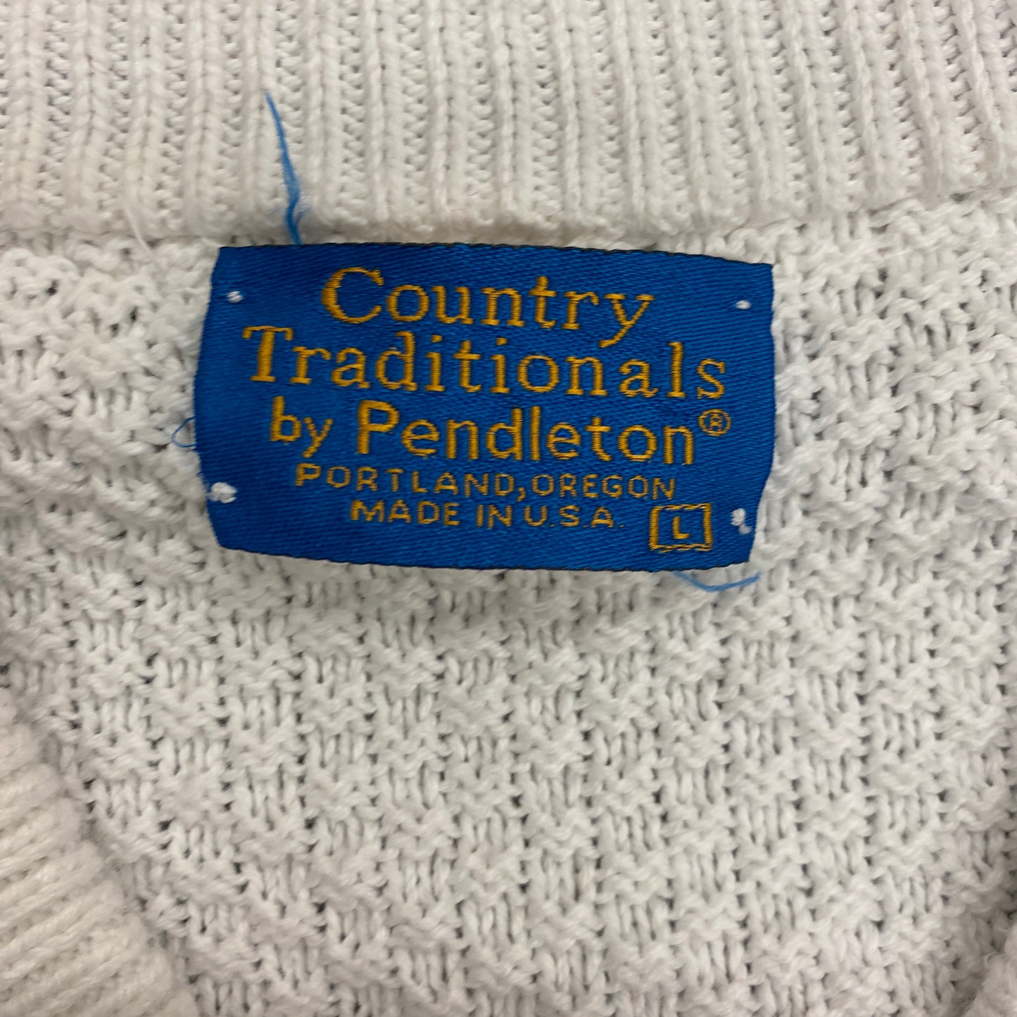 Vintage Country Traditionals by Pendleton V-Neck Sweater - Size Large