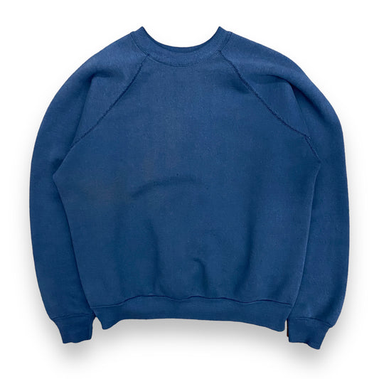 70s/80s Navy Blue Raglan Sweatshirt - Size Medium