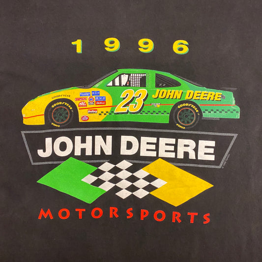Vintage 1996 John Deere Motorsports NASCAR Racing Tee - Size XL