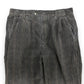 Vintage Brown Plaid Corduroy Pleated Pants - 34"x31"