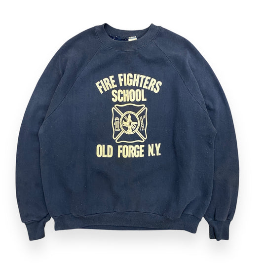 Vintage 1980s Fire Fighters School: Old Forge NY Sweatshirt - Size XL