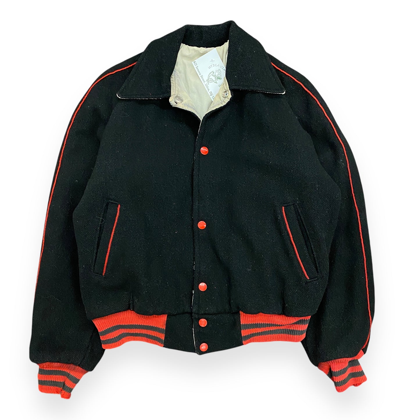 Vintage 1970s "Rutgers" Wool Reversible Jacket - Size S/M