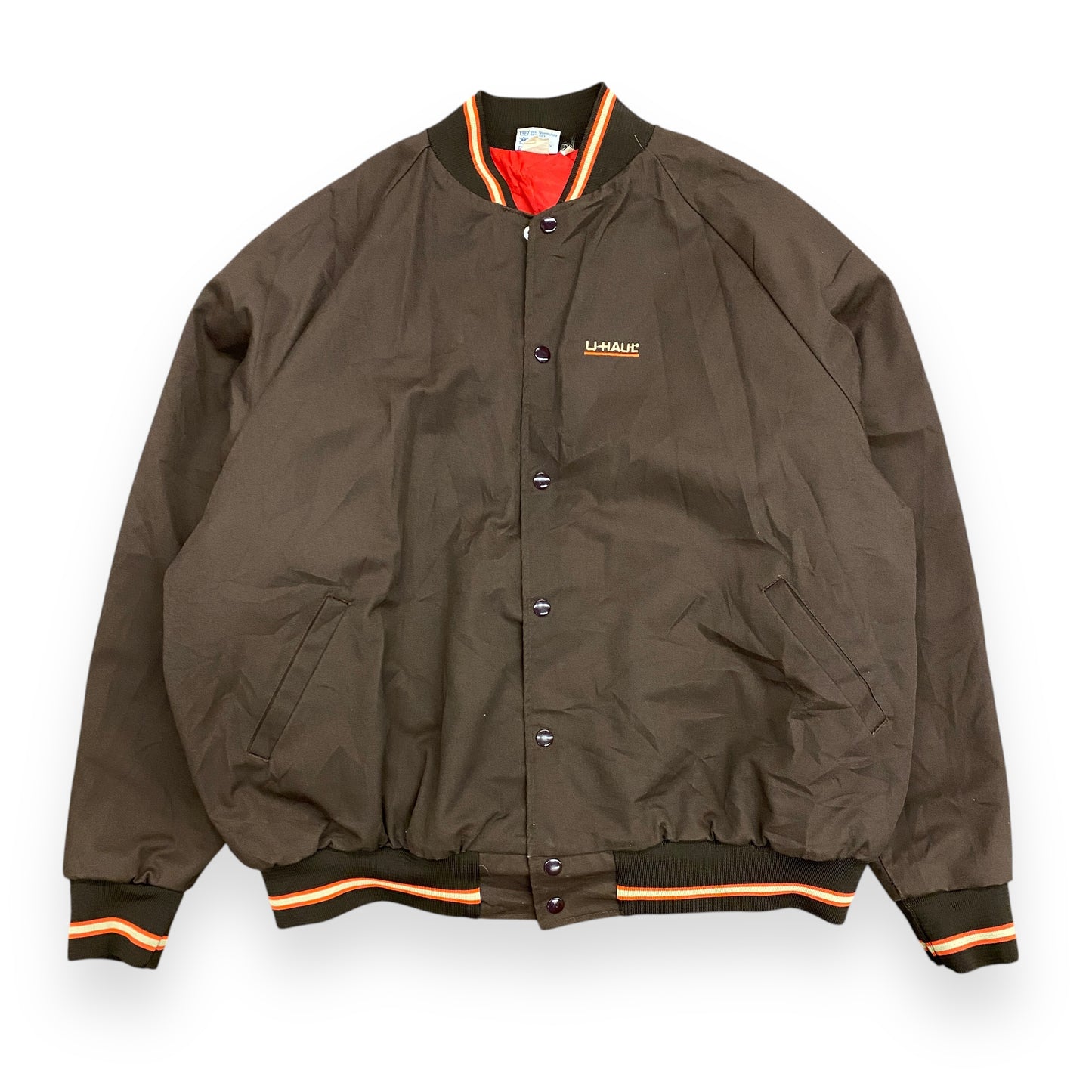 Vintage 1980s U-HAUL Brown Bomber Jacket - Size XXL