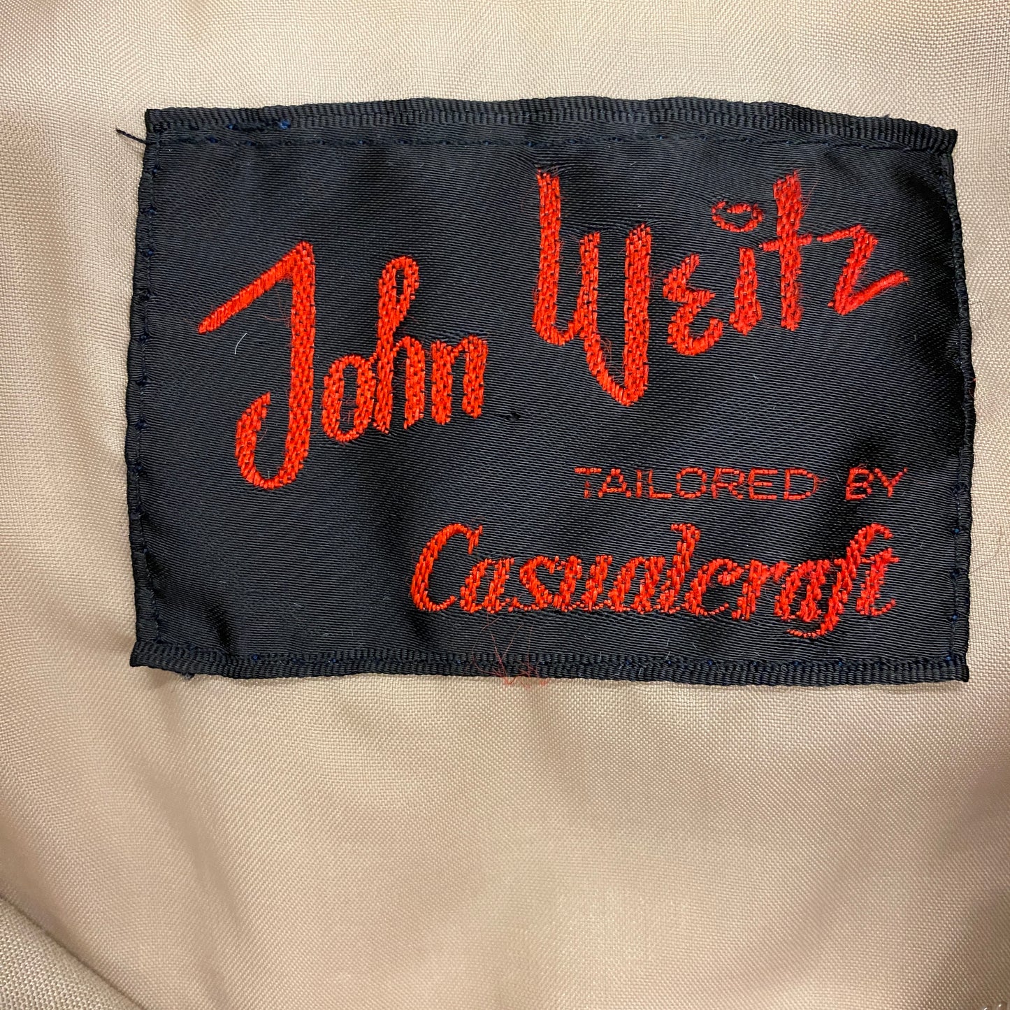 Vintage 1980s John Weitz Tan Bomber Jacket - Size M/L