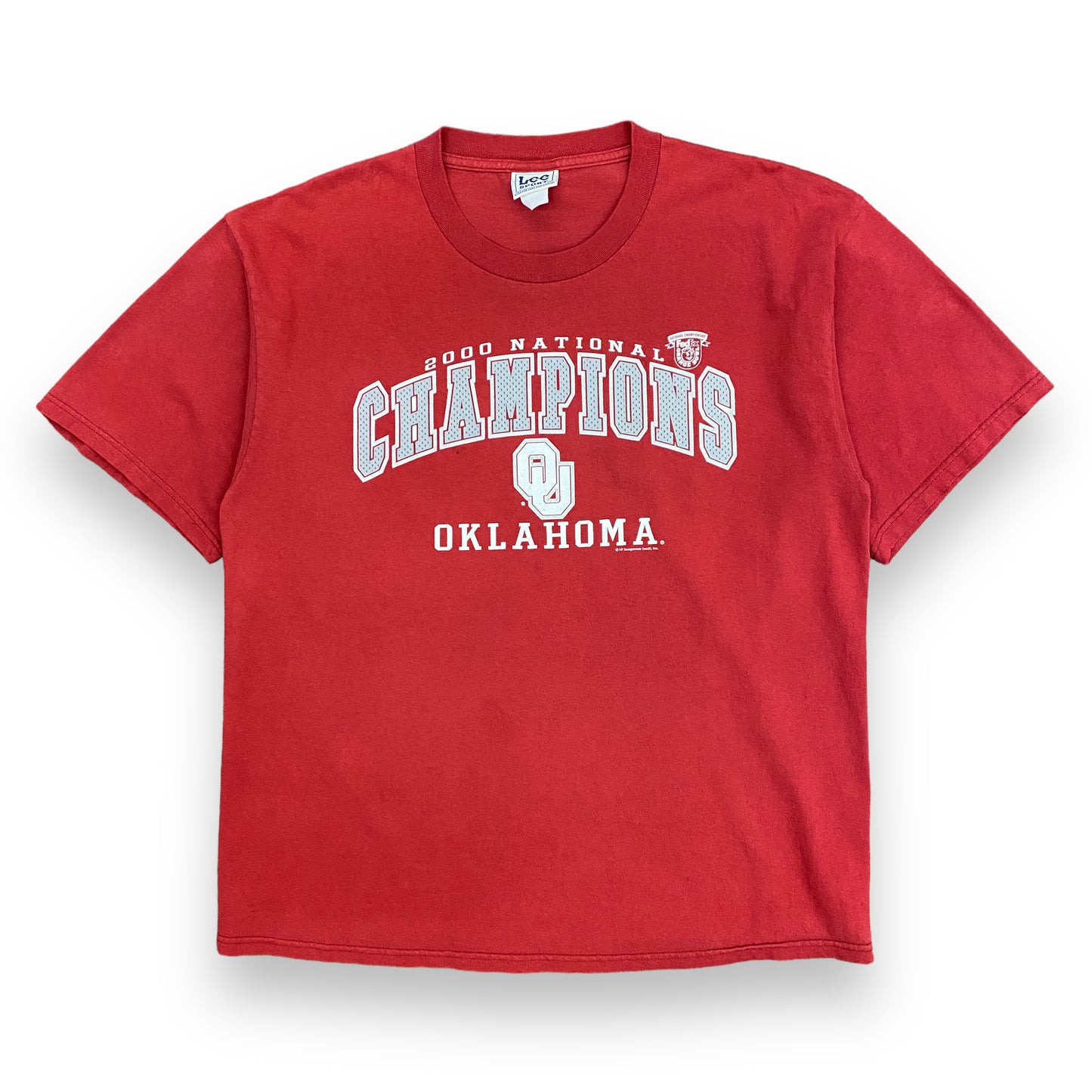 2000 University of Oklahoma "National Champions" Football Tee - Size XL