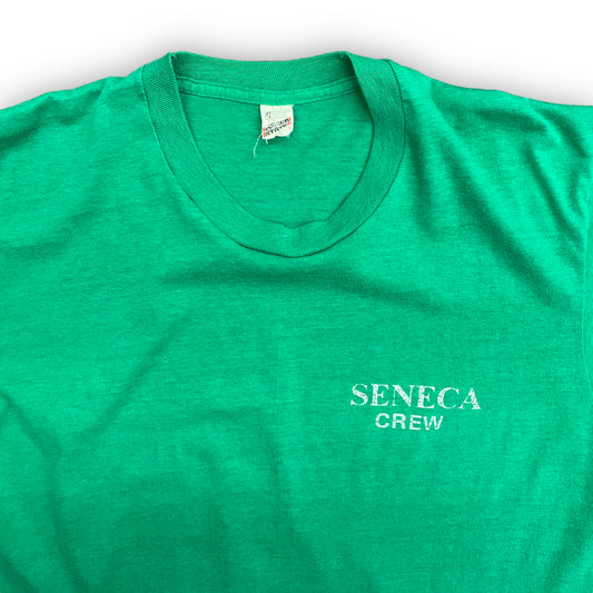 1980s Seneca Crew Rowing Green Single Stitch Tee - Size XL