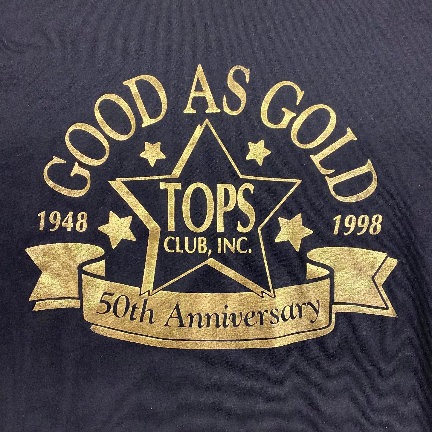 1998 Tops Club, Inc. 50th Anniversary Tee - Size Large