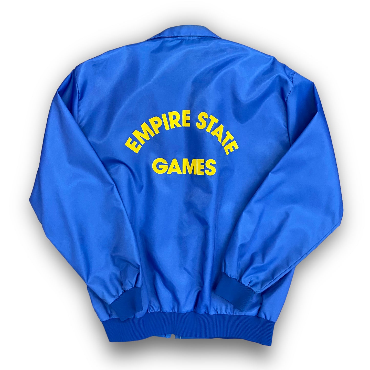 Vintage 1989 Empire State Games: Ithaca Blue Windbreaker Jacket - Size XL