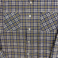 Vintage 1960s/1970s Donlin Permanent Press Blue & Yellow Flannel - Size Large