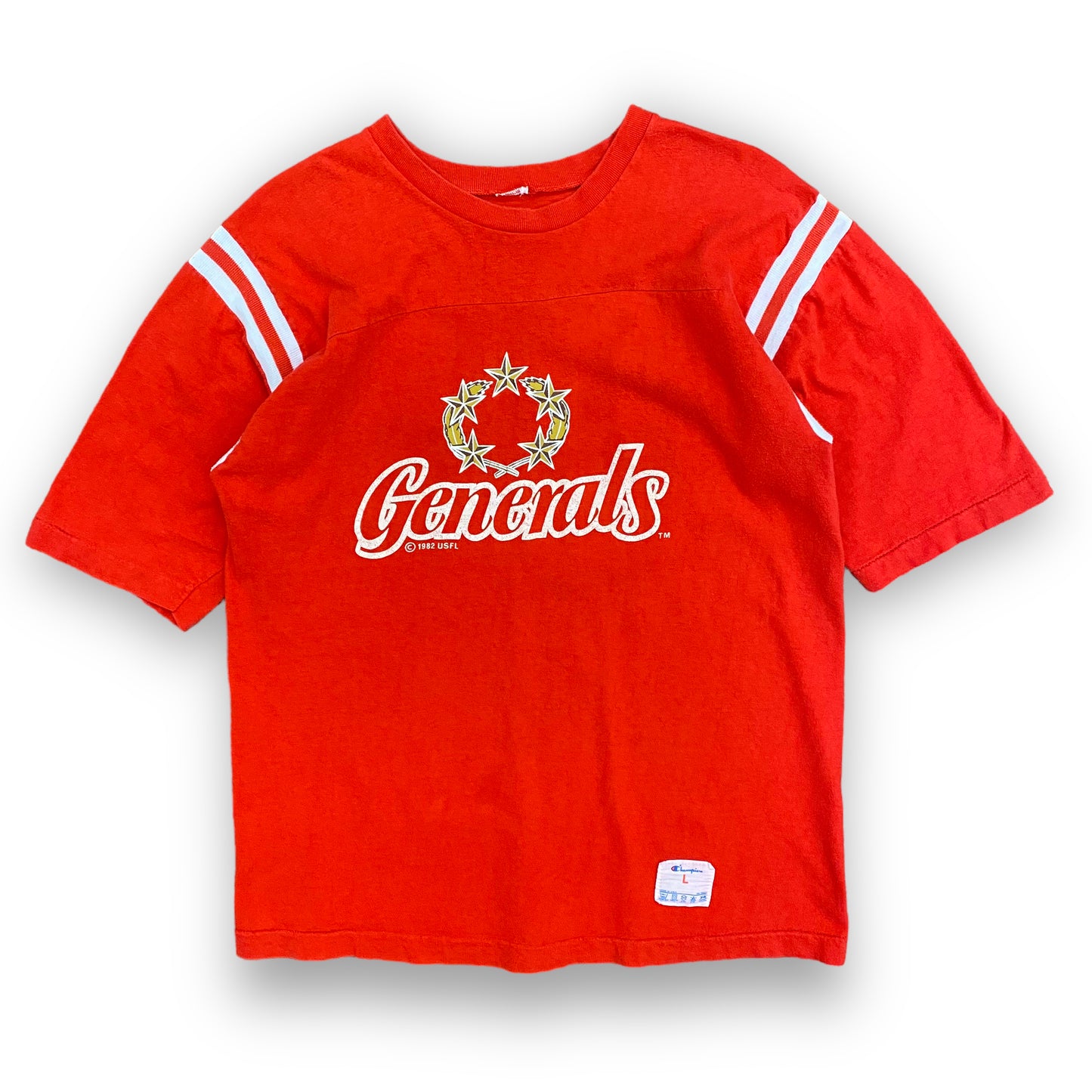 1980s Champion USFL New Jersey Generals Football Tee - Size Large