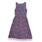 1970s Sleeveless Purple Paisley Dress & Cap Sleeve Top - Size Medium