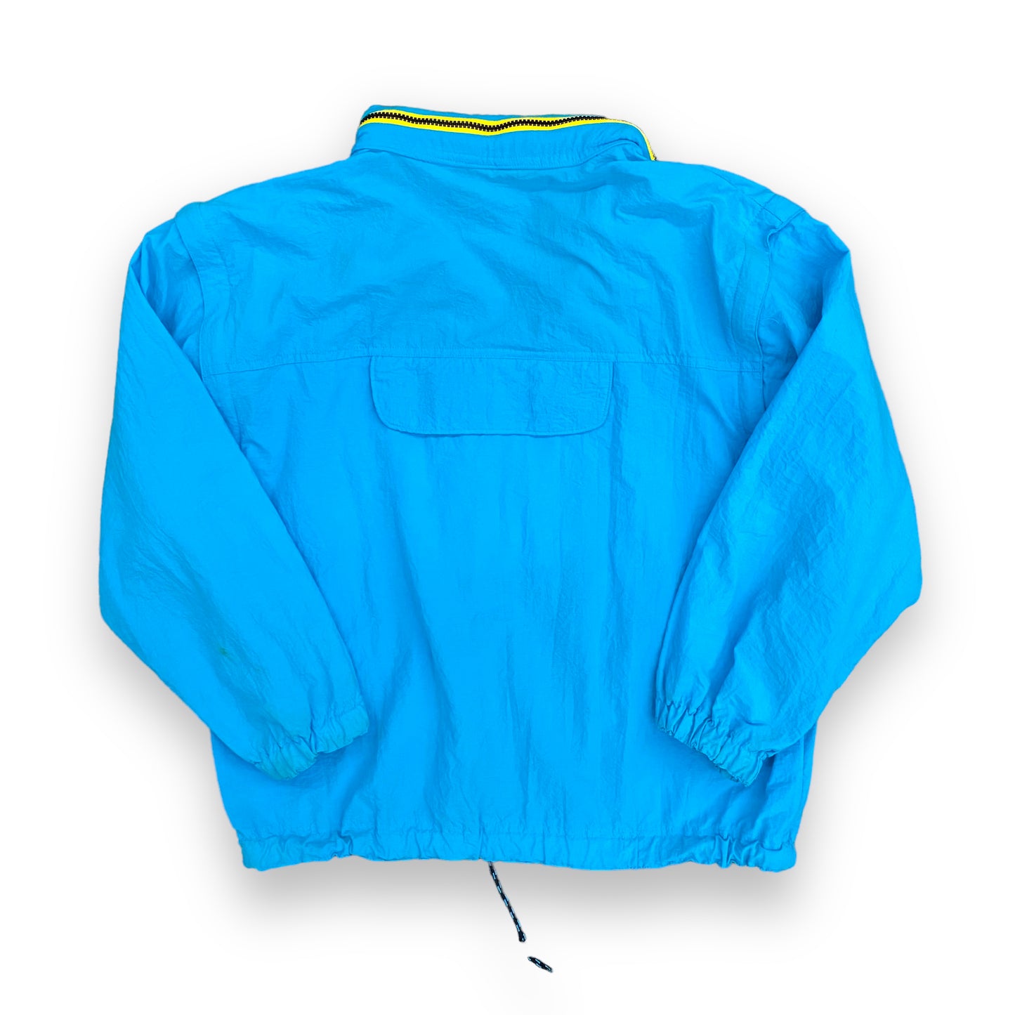 1980s Recreation Teal Windbreaker with Packable Hood & Removable Sleeves - Size Large