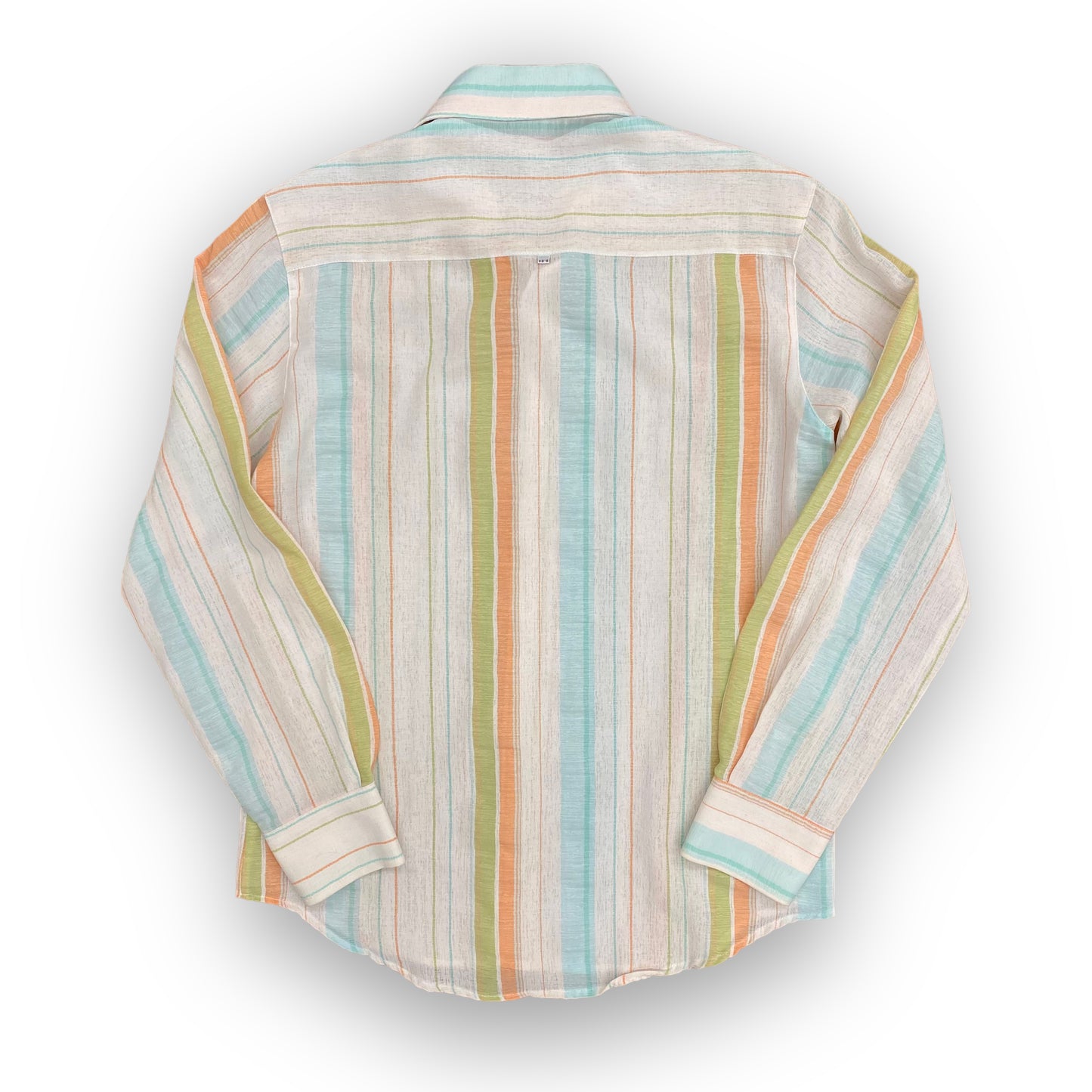 Vintage Striped Linen Long Sleeve Button Up - Size Medium