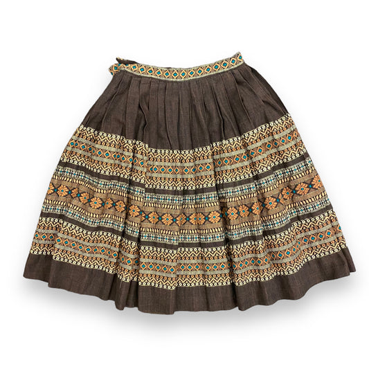 Vintage Guatemalan Hand Embroidered Skirt