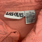 1990s Pink Cotton Button Down Dress - Size Large