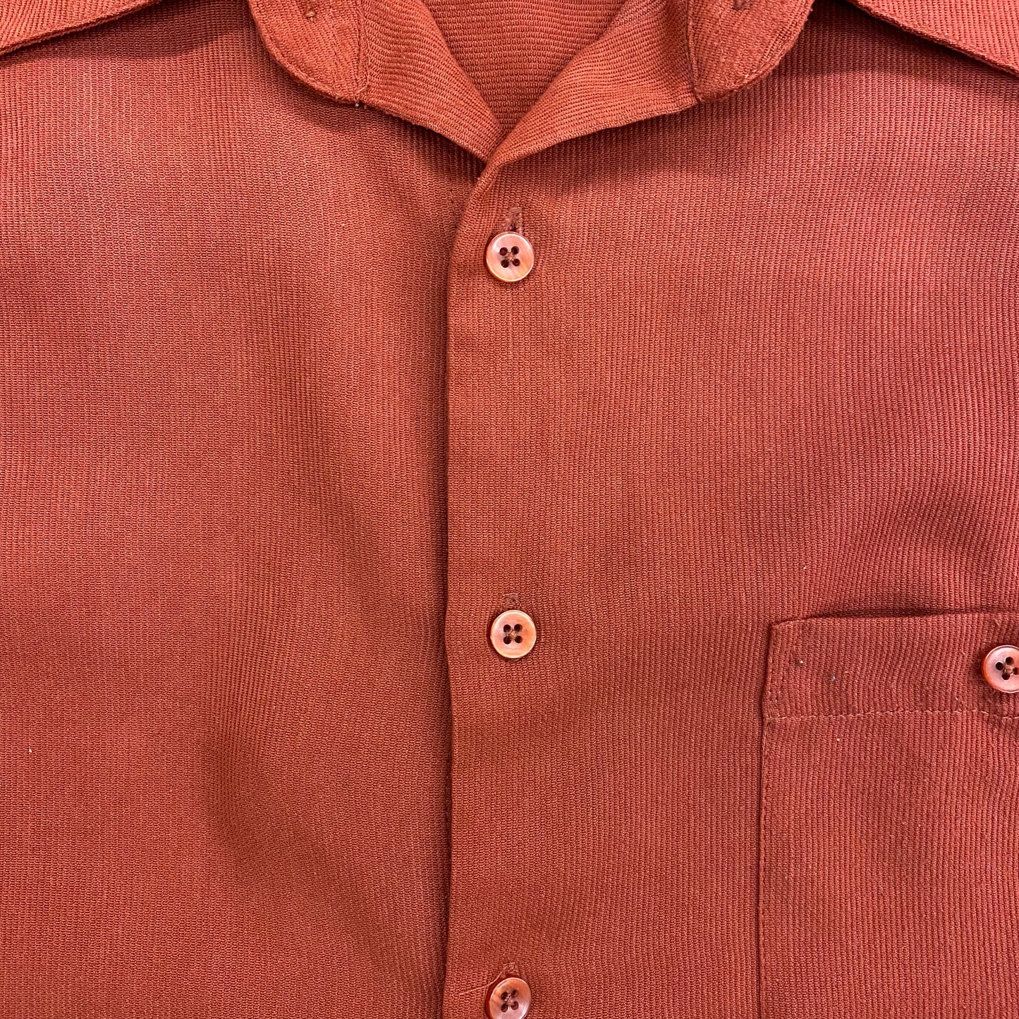 Vintage Bruno Suede Burnt Orange Button Up - Size Large