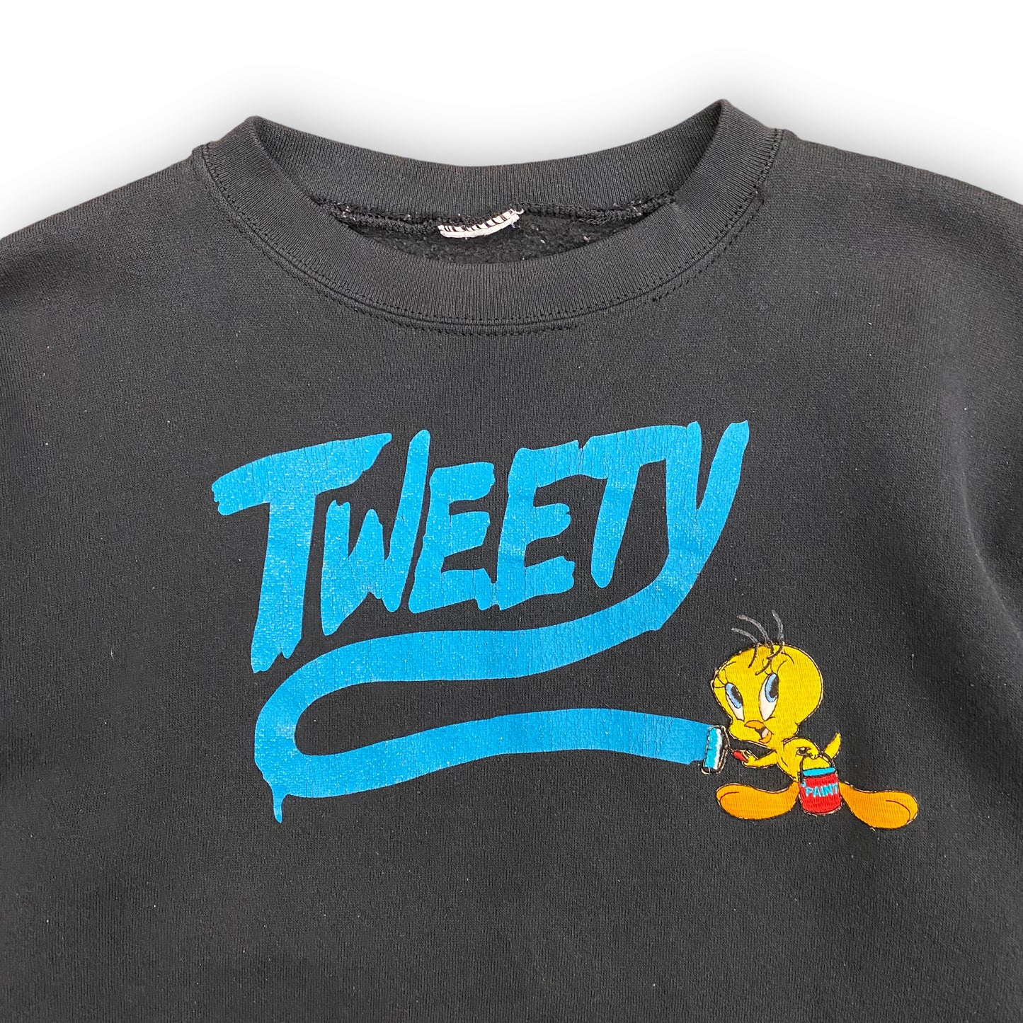 Vintage 1990s Tweety Looney Tunes Embroidered Crewneck - Size Medium