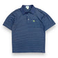 Vintage 1980s Izod Lacoste Navy Striped Polo - Size Medium