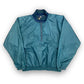 Vintage 90s Jerzees Blue & Green Quarter-Zip Windbreaker - Size Large