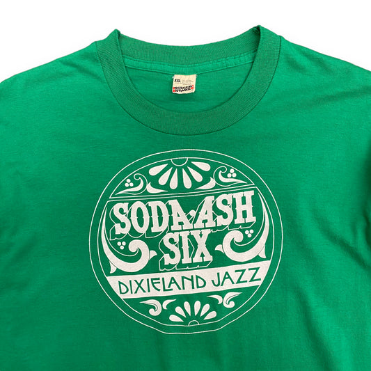 Vintage 1980s Soda Ash Six: Dixieland Jazz Band Tee - Size XXL