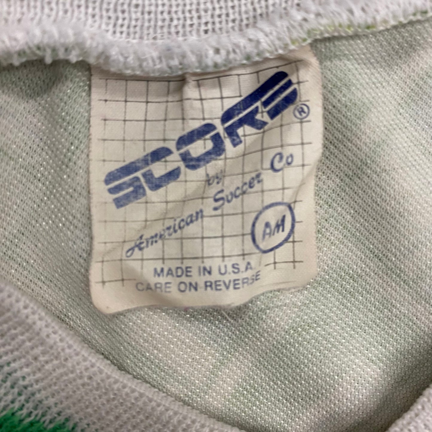 Vintage 1990s Score Green Diamond Soccer Jersey - Size Medium