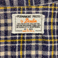 Vintage 1960s/1970s Donlin Permanent Press Blue & Yellow Flannel - Size Large