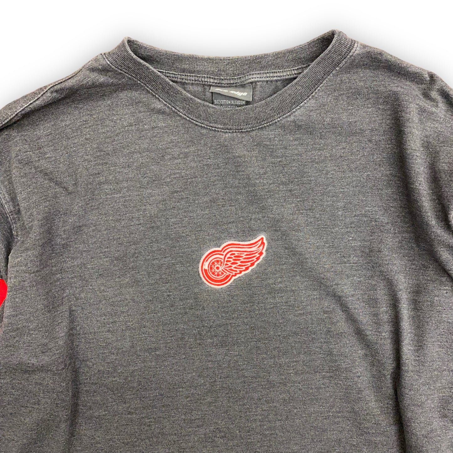 Y2K Detroit Red Wings NHL Embroidered Logo Long Sleeve - Size Large