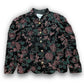 Vintage 1990s Floral Velour Button Up Jacket - Size Medium