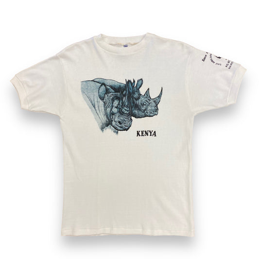 Vintage 90s "Save the Rhinos" Kenya Tee - Size Medium
