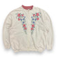 Vintage 1990s Embroidered Floral Double Collar Cardigan - Size XL