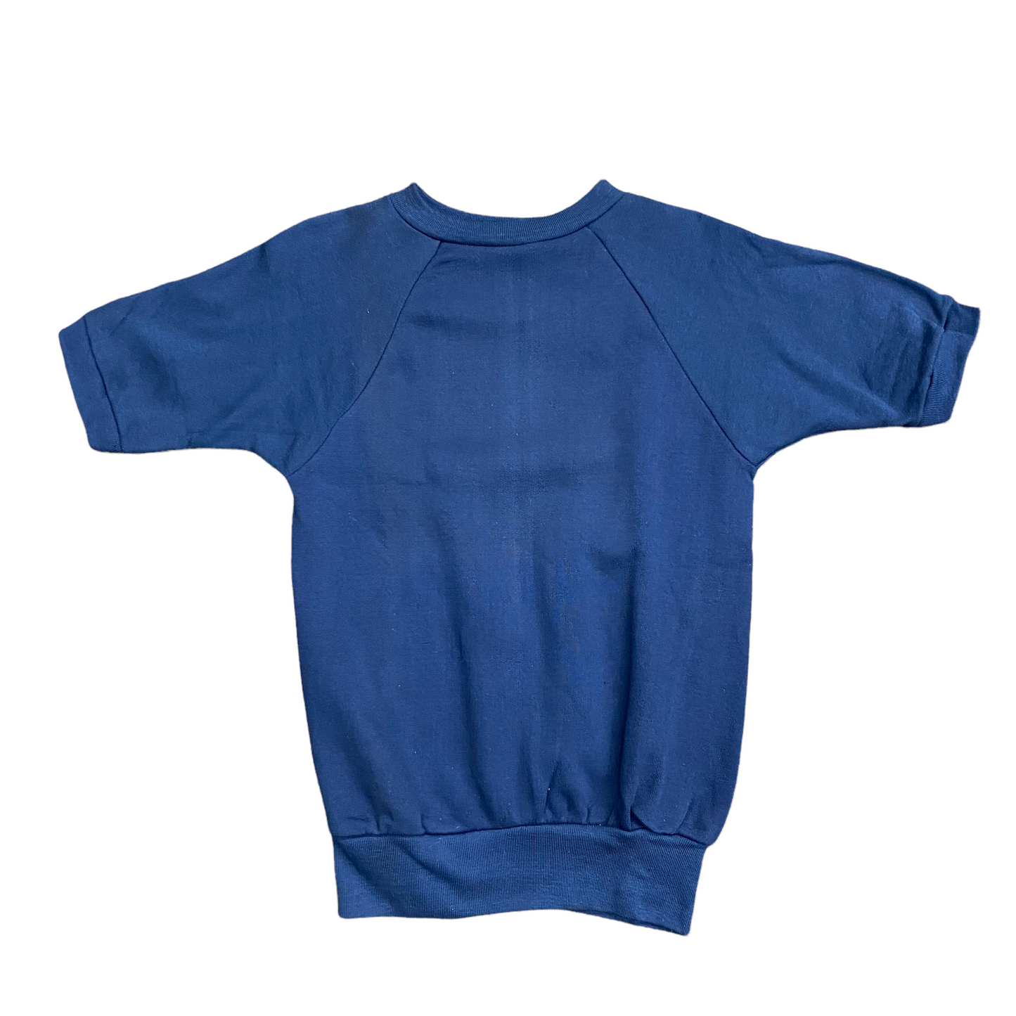 Vintage 1970s Short Sleeve Crewneck Navy Colored Sweatshirt - Size Medium