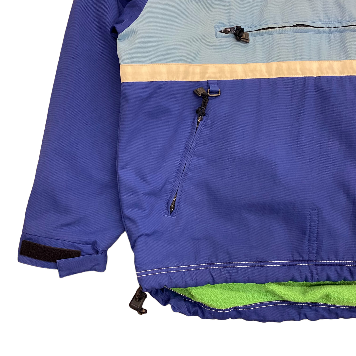 Vintage Tommy Hilfiger Fleece Lined Blue Anorak Jacket - Size Large
