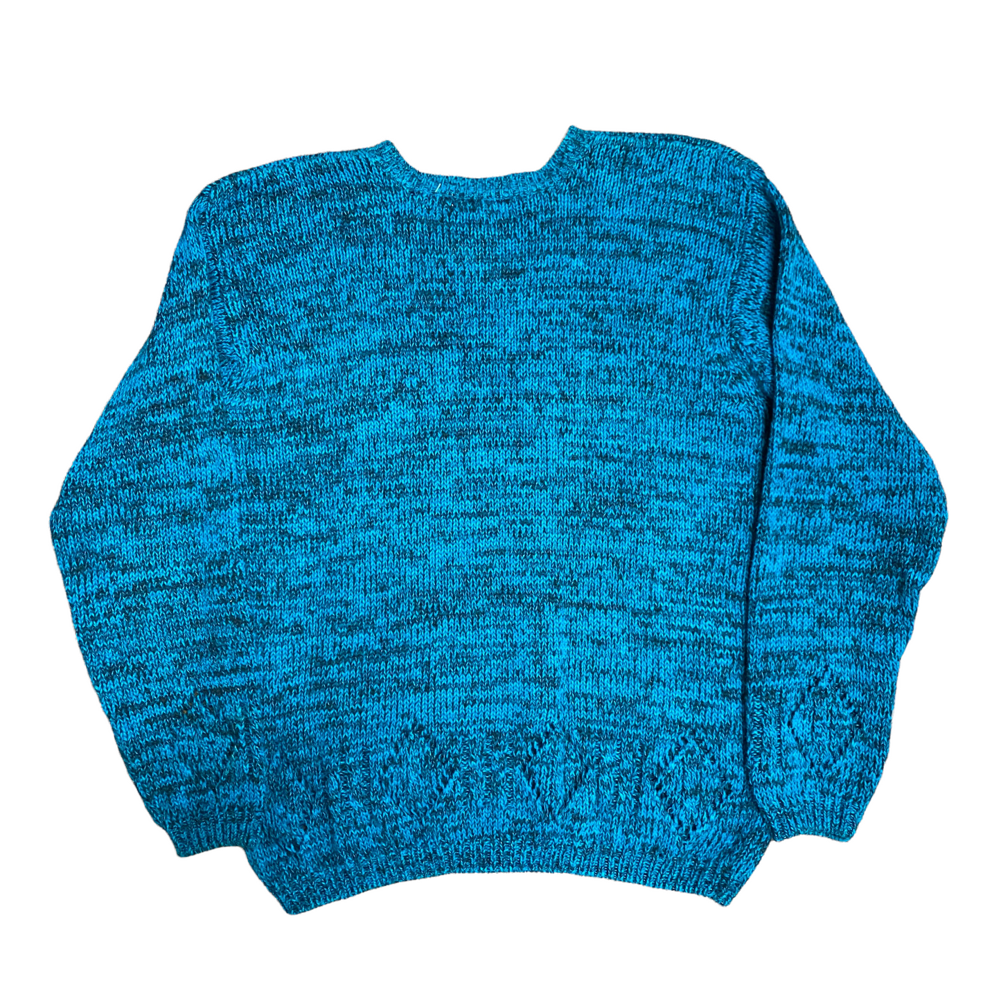 90s Knit Teal Sweater - Size Small