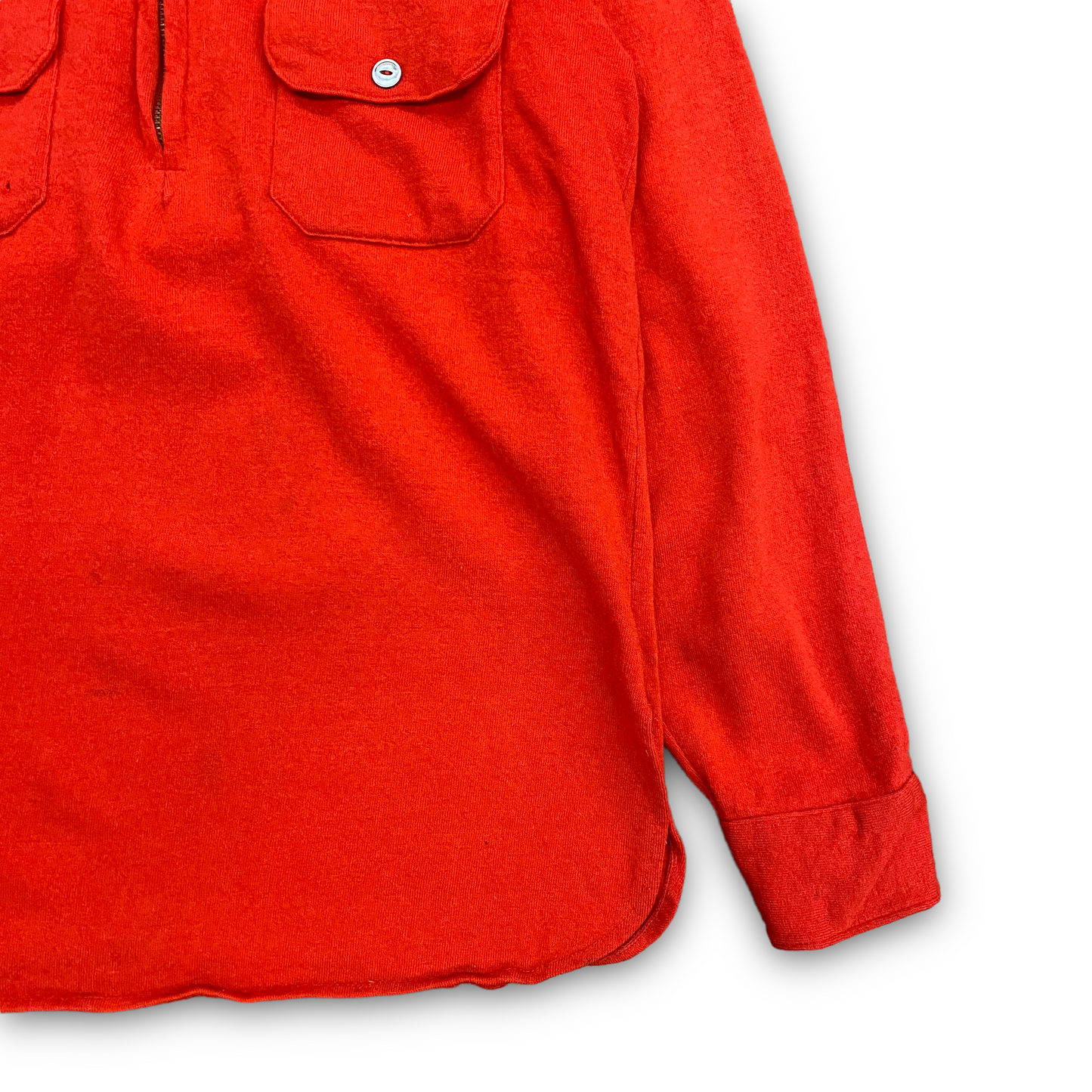 1960s Spinnaker Red Wool Sailing Shirt - Size Large