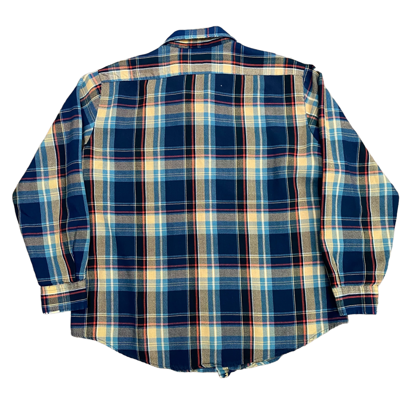 Vintage 80s Sears Blue Flannel Shirt - Size XL