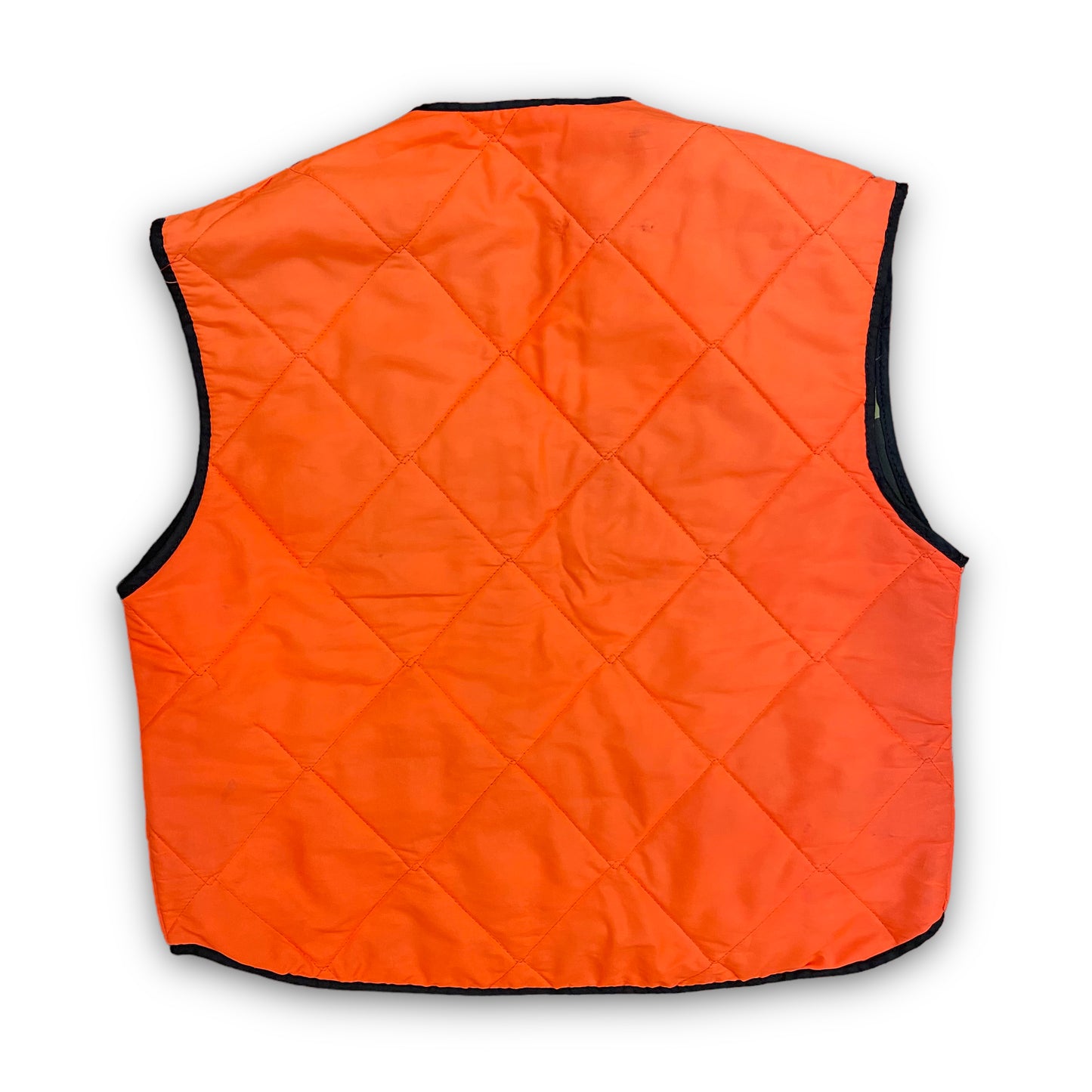 1980s Camouflage/Blaze Orange Reversible Vest - Size XL