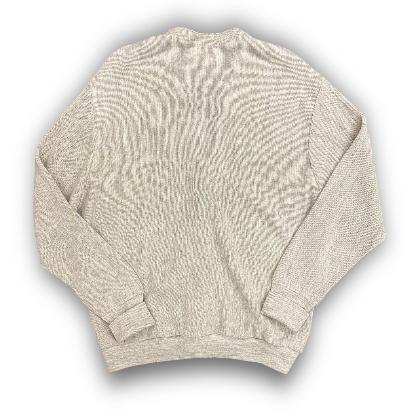 Vintage Tan Knit Acrylic Cardigan by Arrow Tournament - Size XL