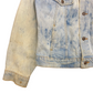 1980s Plain Pockets Acid Washed Denim Jacket - Size Small