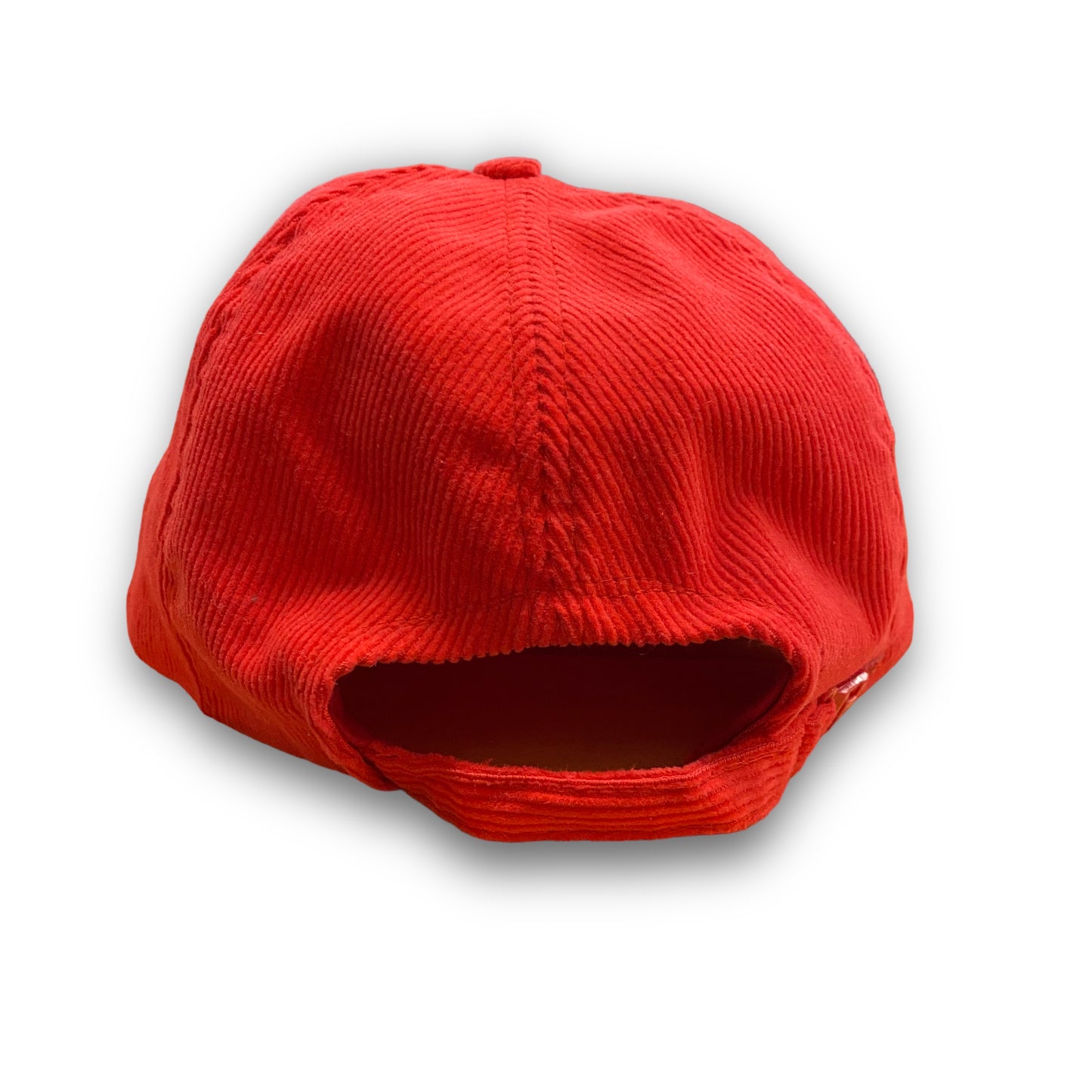 Vintage 80s "Official Snowplow Pilot" Red Corduroy Hat