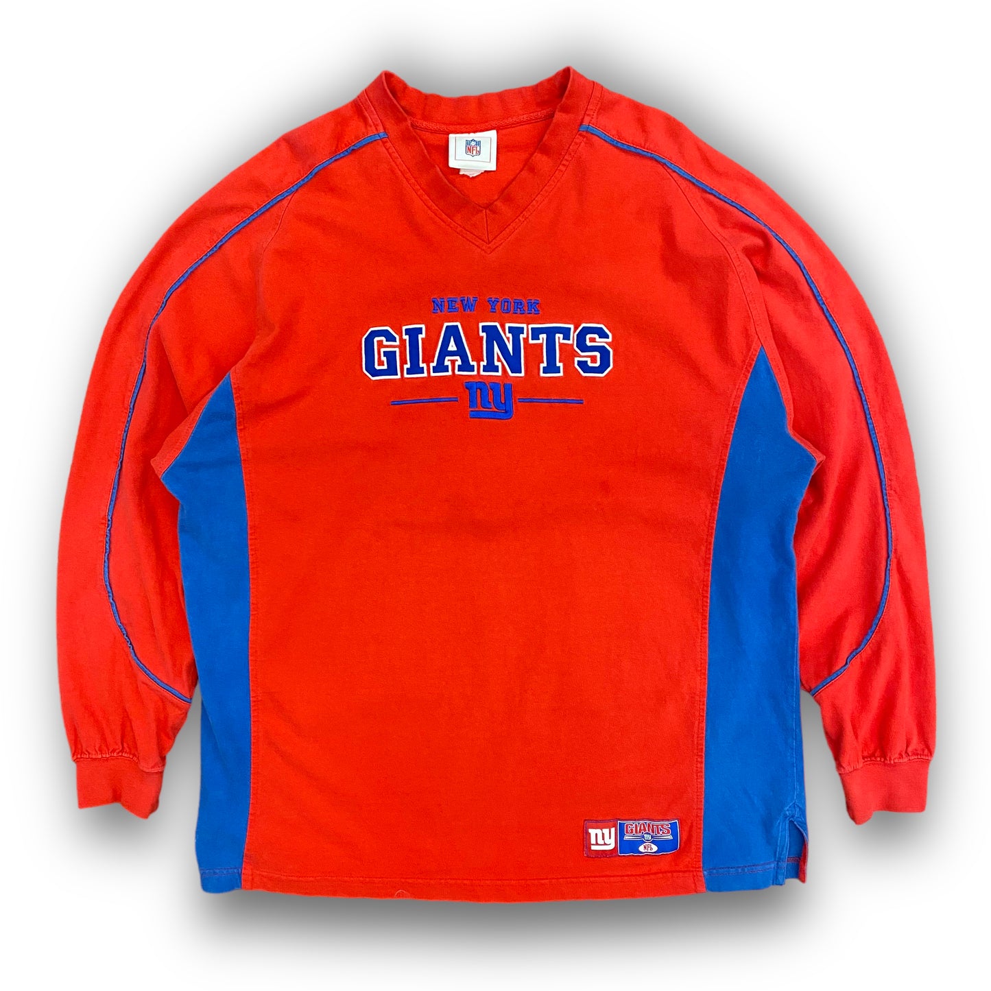 Vintage New York Giants Long Sleeve Embroidered Logo Tee - Size XL