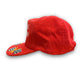 Vintage 80s "Official Snowplow Pilot" Red Corduroy Hat
