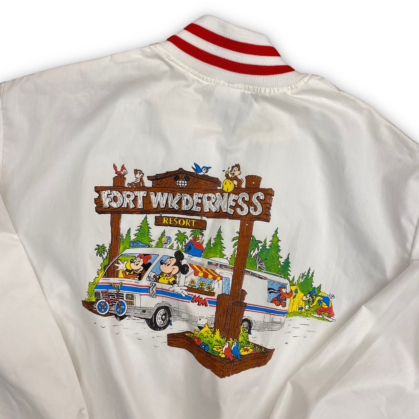 1980s Disney World Mickey Mouse Fort Wilderness Resort Bomber Jacket - Size XXL