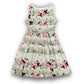 Vintage Pink & White Floral Tea Dress - Size Medium