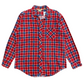 Vintage 80s Wedgefield Red & Blue Flannel - Size Large